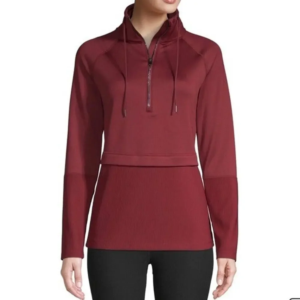 AVIA 1/2 zip pullover sweatshirt Size Small in Red Balm - Picture 1 of 5
